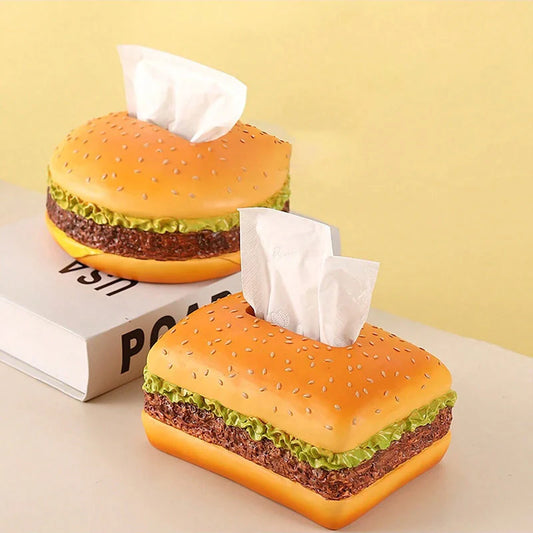 Charming Burger Tissue Box