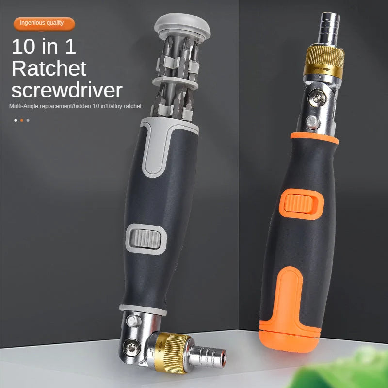 10 in 1 Multi-angle Ratchet Screwdriver Professional Tools