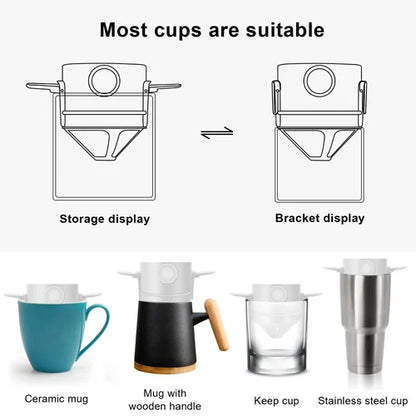 Portable Stainless Steel Reusable Coffee Filter