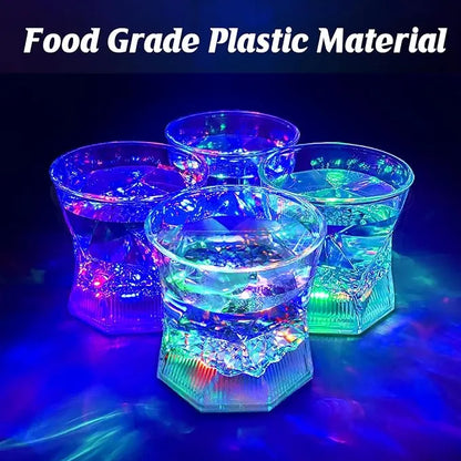 Liquid Activated Multicolor LED Lowball Glass