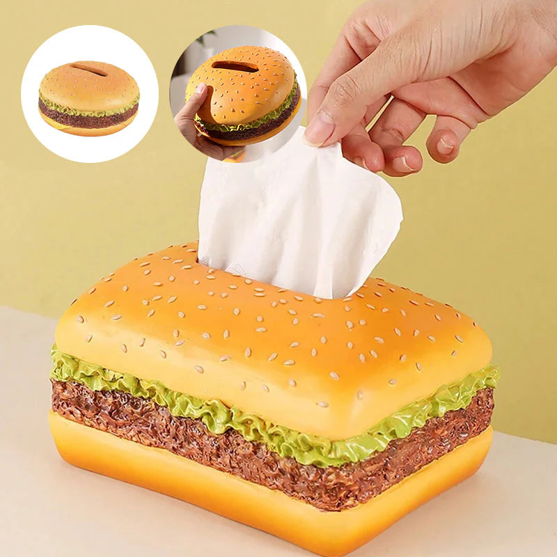 Charming Burger Tissue Box