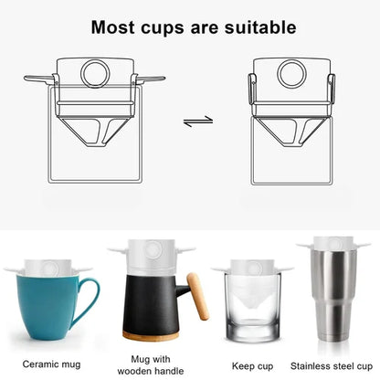 Portable Stainless Steel Reusable Coffee Filter