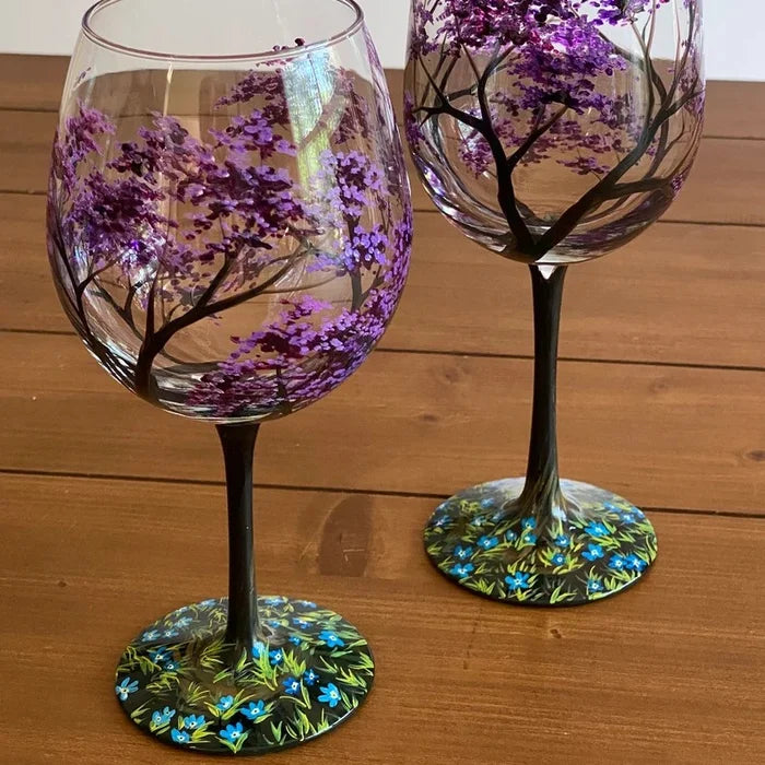 Four Seasons Tree Wine Glasses