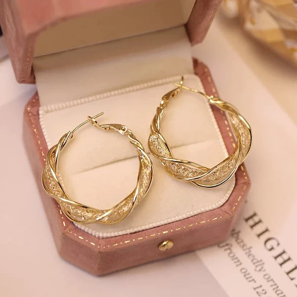 S925 Fashion Twist Earrings