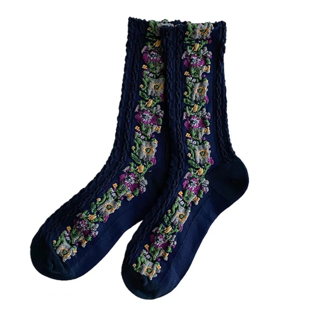 Lexofitt™ Vintage Embroidered Floral Socks